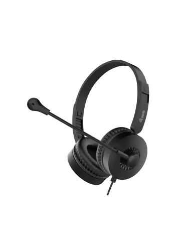 Equip 245301 auricular y casco Auriculares Alámbrico Diadema Llamadas Música Negro