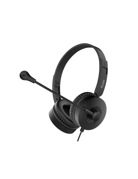 Equip 245301 auricular y casco Auriculares Alámbrico Diadema Llamadas Música Negro