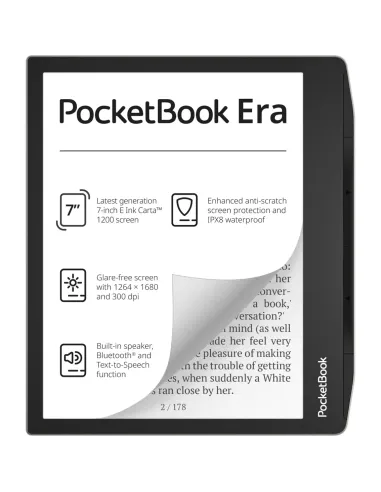 Libro electronico pocketbook era ereader 7pulgadas plata stardust 16 gb