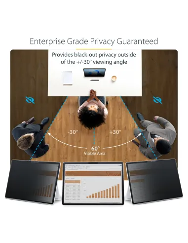 StarTech.com Filtro de Privacidad Táctil de 4 Vías para Orientación Horizontal Vertical + -30deg Anti Luz Azul (51%)