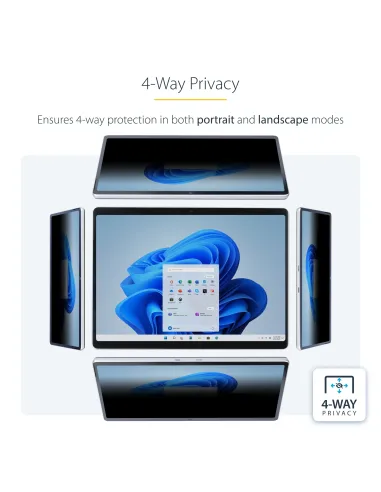 StarTech.com Filtro de Privacidad Táctil de 4 Vías para Orientación Horizontal Vertical + -30deg Anti Luz Azul (51%)