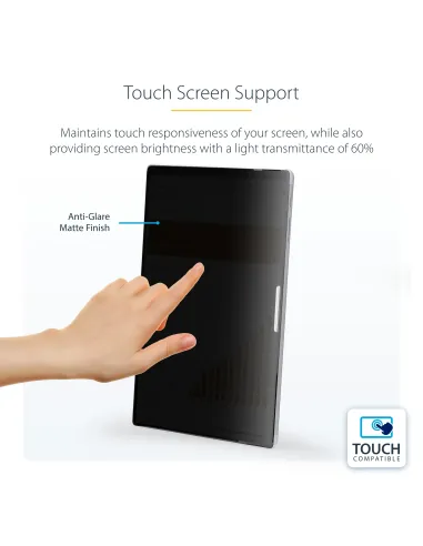 StarTech.com Filtro de Privacidad Táctil de 4 Vías para Orientación Horizontal Vertical + -30deg Anti Luz Azul (51%)