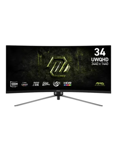MSI MAG 345CQRF E20 pantalla para PC 86,4 cm (34") 3440 x 1440 Pixeles UltraWide Dual Quad HD Negro