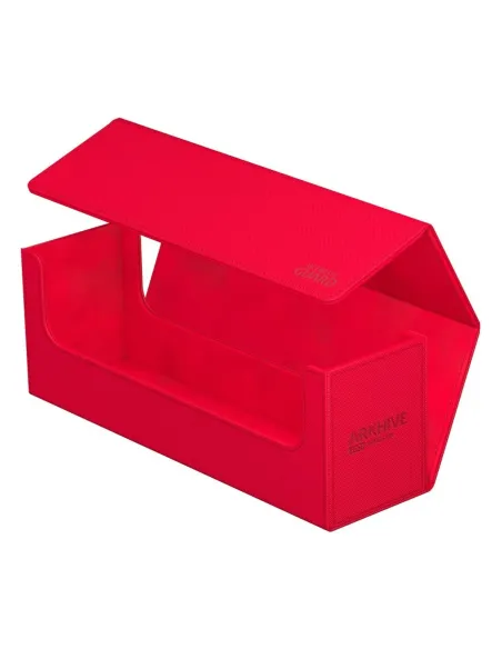 Caja de almacenamiento cartas ultimate guard arkhive 400+ xenoskin monocolor rojo