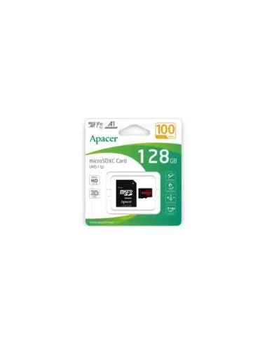 Tarjeta de Memoria Apacer 128GB XC UHS 1 con Adaptador/ Clase 10/ 100MBs