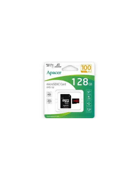Tarjeta de Memoria Apacer 128GB XC UHS 1 con Adaptador/ Clase 10/ 100MBs