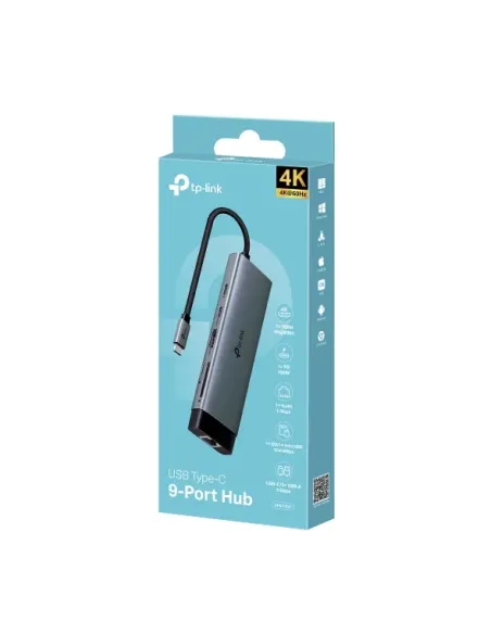 TP-Link UH9120C hub de interfaz USB 3.2 Gen 1 (3.1 Gen 1) Type-C 5000 Mbit s