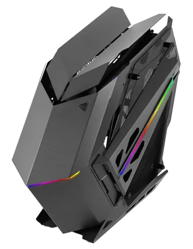 Mars Gaming MC-TITAN, Caja Gaming RGB XXL ATX, Doble Tira LED e Iluminación Frontal ARGB, Hub Iluminación + Mando a Distancia,
