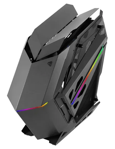 Mars Gaming MC-TITAN, Caja Gaming RGB XXL ATX, Doble Tira LED e Iluminación Frontal ARGB, Hub Iluminación + Mando a Distancia,