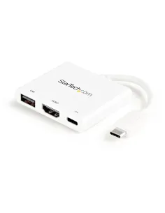 StarTech.com Adaptador Multipuertos USB-C con HDMI - Puerto USB 3.0 - PD de 60W - Blanco