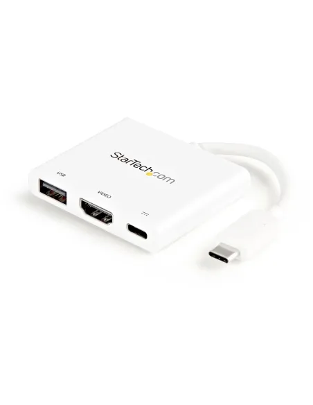 StarTech.com Adaptador Multipuertos USB-C con HDMI - Puerto USB 3.0 - PD de 60W - Blanco