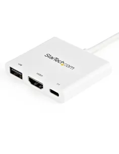 StarTech.com Adaptador Multipuertos USB-C con HDMI - Puerto USB 3.0 - PD de 60W - Blanco 2