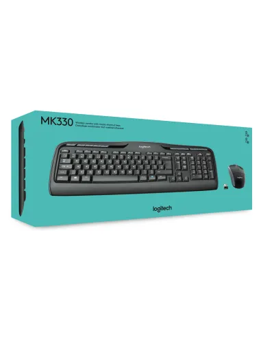 Logitech MK330 teclado Ratón incluido Oficina USB QWERTY Internacional de EE.UU. Negro