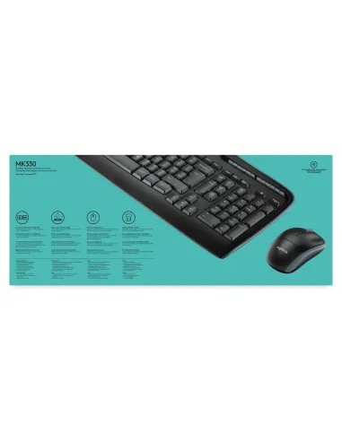 Logitech MK330 teclado Ratón incluido Oficina USB QWERTY Internacional de EE.UU. Negro