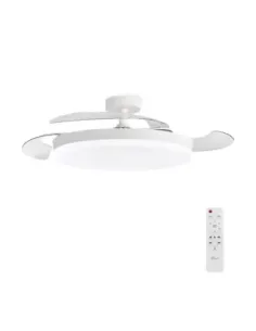 3nod -  ventilador de techo con luz led concept ova motor dc 6 velocidades control remoto.