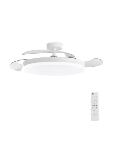 3nod -  ventilador de techo con luz led concept ova motor dc 6 velocidades control remoto.