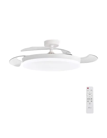 3nod -  ventilador de techo con luz led concept ova motor dc 6 velocidades control remoto.