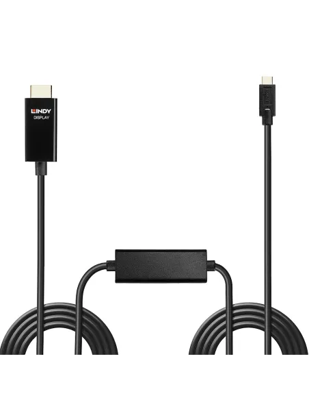 Lindy 43315 adaptador de cable de vídeo 5 m USB Tipo C HDMI tipo A (Estándar) Negro