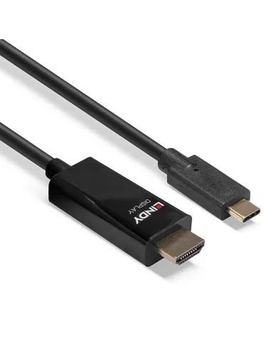 Lindy 43315 adaptador de cable de vídeo 5 m USB Tipo C HDMI tipo A (Estándar) Negro