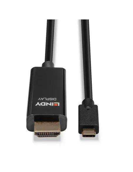 Lindy 43315 adaptador de cable de vídeo 5 m USB Tipo C HDMI tipo A (Estándar) Negro
