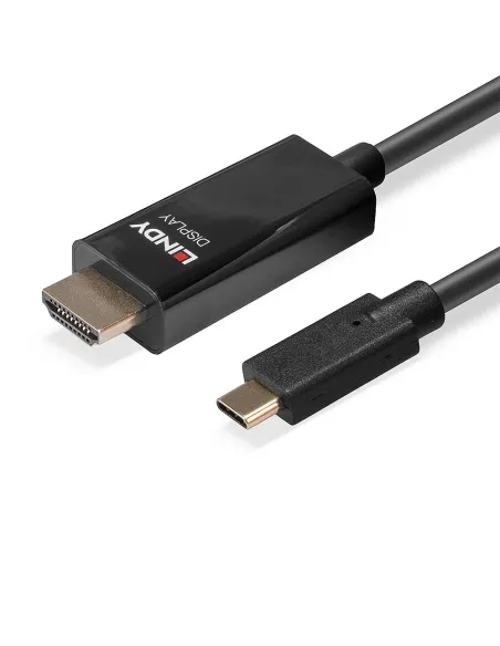 Lindy 43315 adaptador de cable de vídeo 5 m USB Tipo C HDMI tipo A (Estándar) Negro