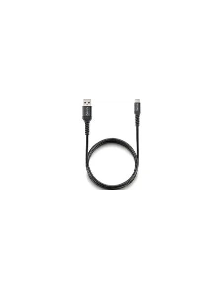 Cable USB 2.0 NGS KNOT-AC/ USB Macho - USB Tipo-C Macho/ 480Mbps/ 1m/ Negro