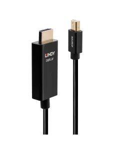 Lindy 40923 adaptador de cable de vídeo 3 m Mini DisplayPort HDMI tipo A (Estándar) Negro