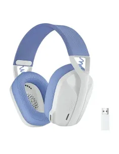 Auriculares con microfono logitech g435 gaming wireless inalambrico blanco