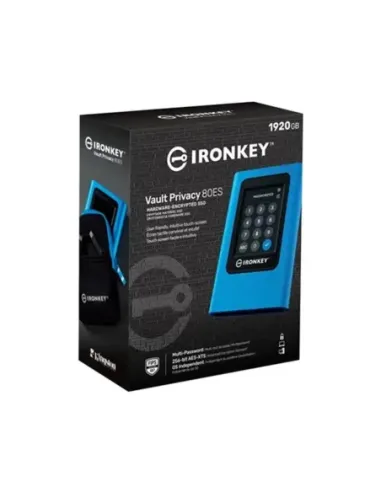 Disco duro externo ssd kingston ironkey vault privacy 80 1.92tb usb tipo c