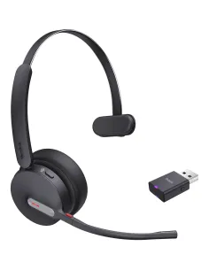 Yealink WH64 Hybrid Mono Teams Auriculares Inalámbrico Diadema Oficina Centro de llamadas MicroUSB Bluetooth Negro