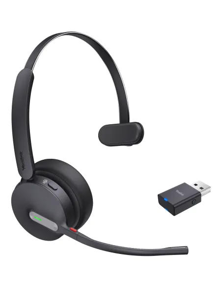 Yealink WH64 Hybrid Mono Teams Auriculares Inalámbrico Diadema Oficina Centro de llamadas MicroUSB Bluetooth Negro