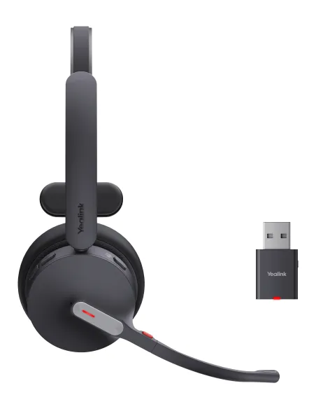 Yealink WH64 Hybrid Mono Teams Auriculares Inalámbrico Diadema Oficina Centro de llamadas MicroUSB Bluetooth Negro