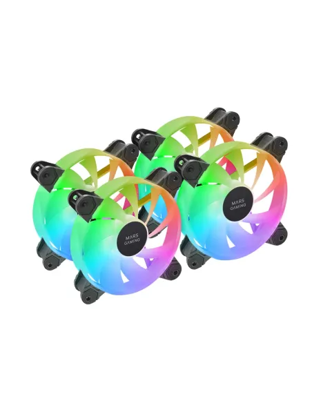 Mars Gaming MF-4A Carcasa del ordenador Ventilador 12 cm Negro 4 pieza(s)