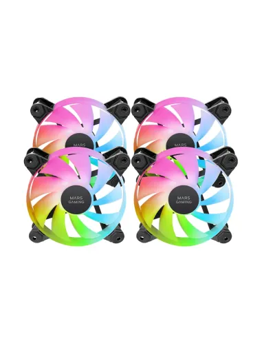 Mars Gaming MF-4A Carcasa del ordenador Ventilador 12 cm Negro 4 pieza(s)