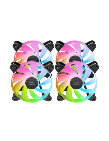 Mars Gaming MF-4A Carcasa del ordenador Ventilador 12 cm Negro 4 pieza(s)