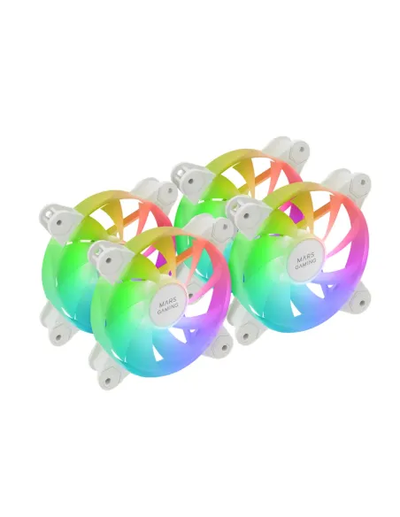 Mars Gaming MF-4A Carcasa del ordenador Ventilador 12 cm Blanco 4 pieza(s)