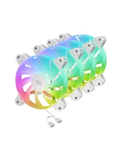 Mars Gaming MF-4A Carcasa del ordenador Ventilador 12 cm Blanco 4 pieza(s)