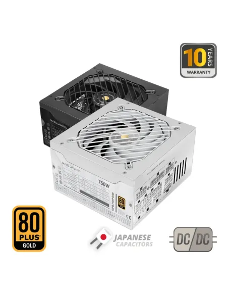 Mars Gaming MPB750PSI unidad de fuente de alimentación 750 W 24-pin ATX ATX Blanco
