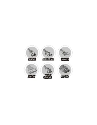 Mars Gaming MPB750PSI unidad de fuente de alimentación 750 W 24-pin ATX ATX Blanco