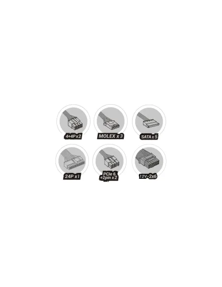 Mars Gaming MPB750PSI unidad de fuente de alimentación 750 W 24-pin ATX ATX Blanco