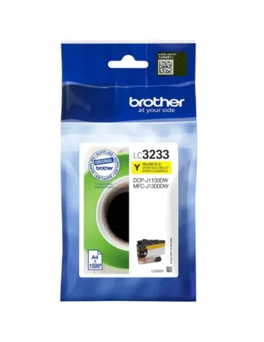 Cartucho tinta brother lc3233y amarillo 1500 páginas