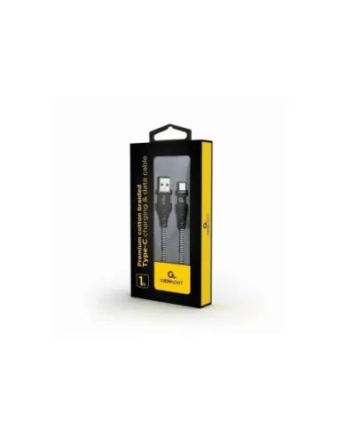 Gembird Cable USB T C trenzado de algodón 1m