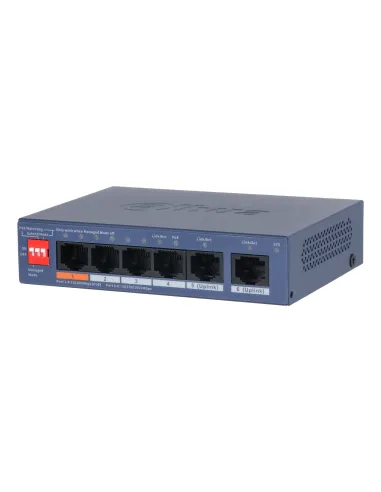 Dahua Technology CS4006-4ET2GT-60 switch Gestionado L2 Gigabit Ethernet (10 100 1000) Energía sobre Ethernet (PoE) Azul