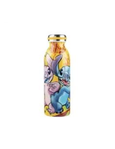 Botella de agua enesco stitch & angel amarilla 500 ml