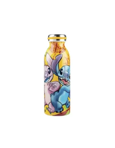 Botella de agua enesco stitch & angel amarilla 500 ml
