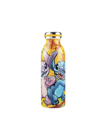 Botella de agua enesco stitch & angel amarilla 500 ml