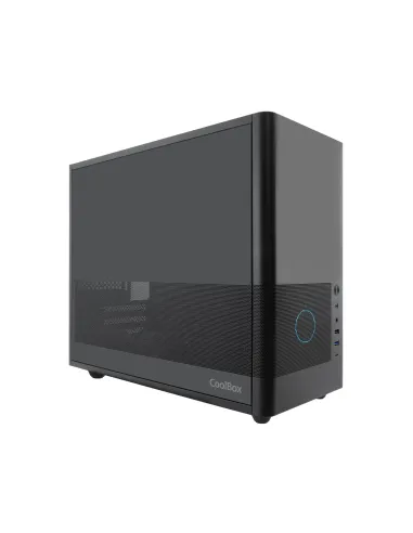 CoolBox CAJA MATX MP2 NEGRA USB-C 3.2 GEN1 VENTILADOR 120 PWM FULL METAL S FTE