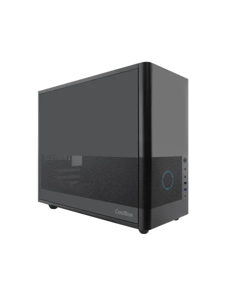 CoolBox CAJA MATX MP2 NEGRA USB-C 3.2 GEN1 VENTILADOR 120 PWM FULL METAL S FTE