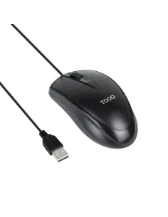TooQ Ratón óptico con cable USB, 1000 DPI