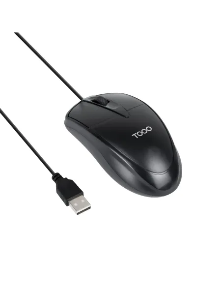 TooQ Ratón óptico con cable USB, 1000 DPI